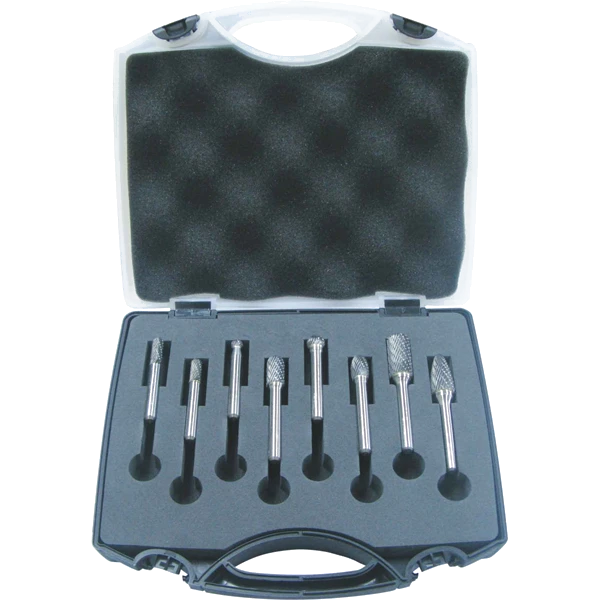 Holemaker 8pc Carbide Burr Set-1/4 3/8&1/2in Headx1/4in DC
