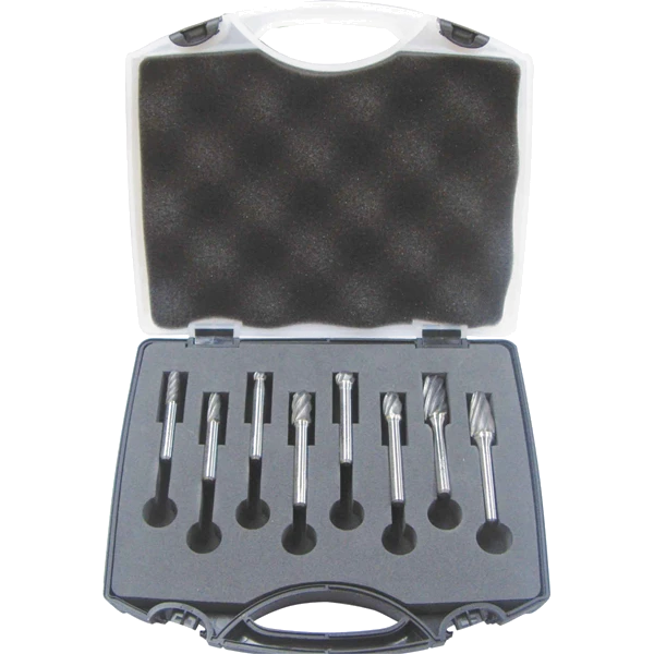 Holemaker 8pc Carbide Burr Set-1/4 3/8&1/2in Headx1/4in AC