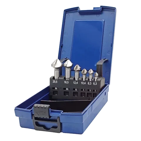 Holemaker 6pc HSS 3-Flute 90deg Countersink Set 3-20.5mm