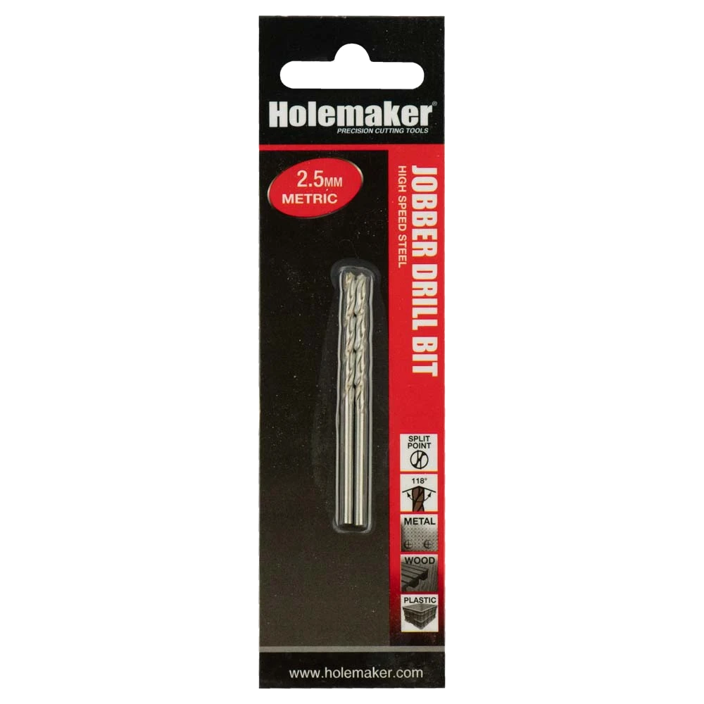 Holemaker Jobber Drill 2.5mm - 2pc (Carded)