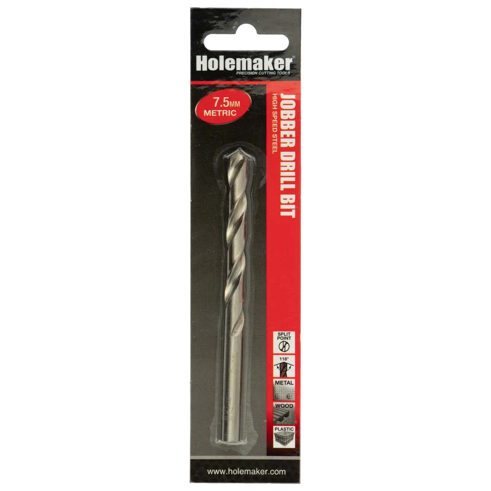 Holemaker Jobber Drill 7.5mm - 1pc (Carded)