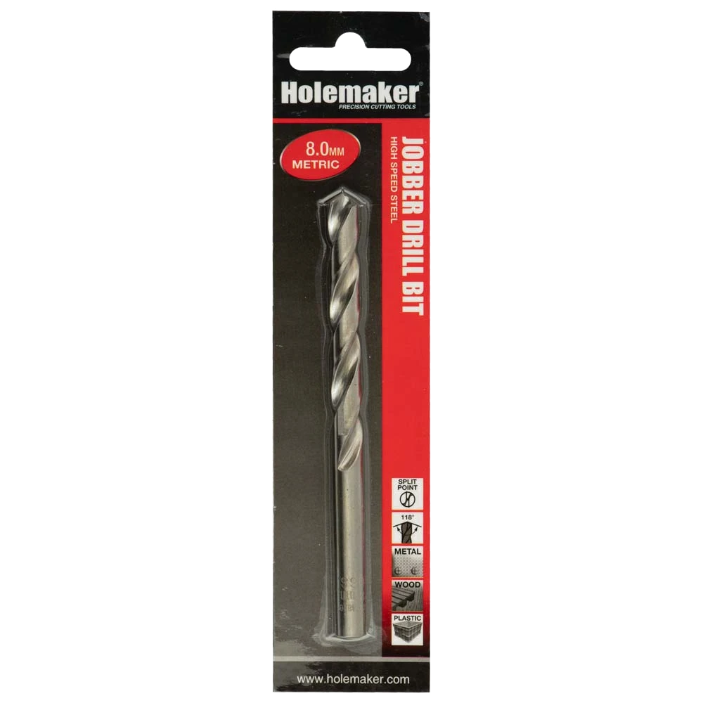 Holemaker Jobber Drill 8.0mm - 1pc (Carded)