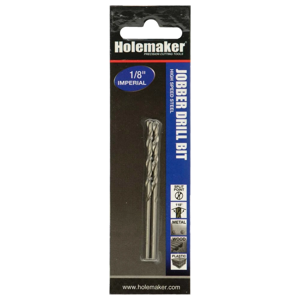 Holemaker Jobber Drill 1/8in - 2pc (Carded)