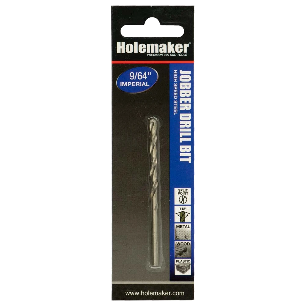 Holemaker Jobber Drill 9/64in - 1pc (Carded)