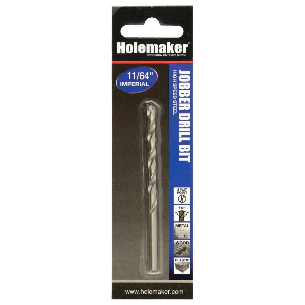 Holemaker Jobber Drill 11/64in - 1pc (Carded)