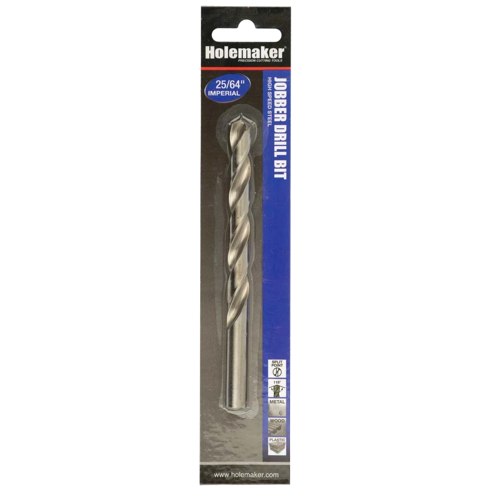 Holemaker Jobber Drill 25/64in - 1pc (Carded)