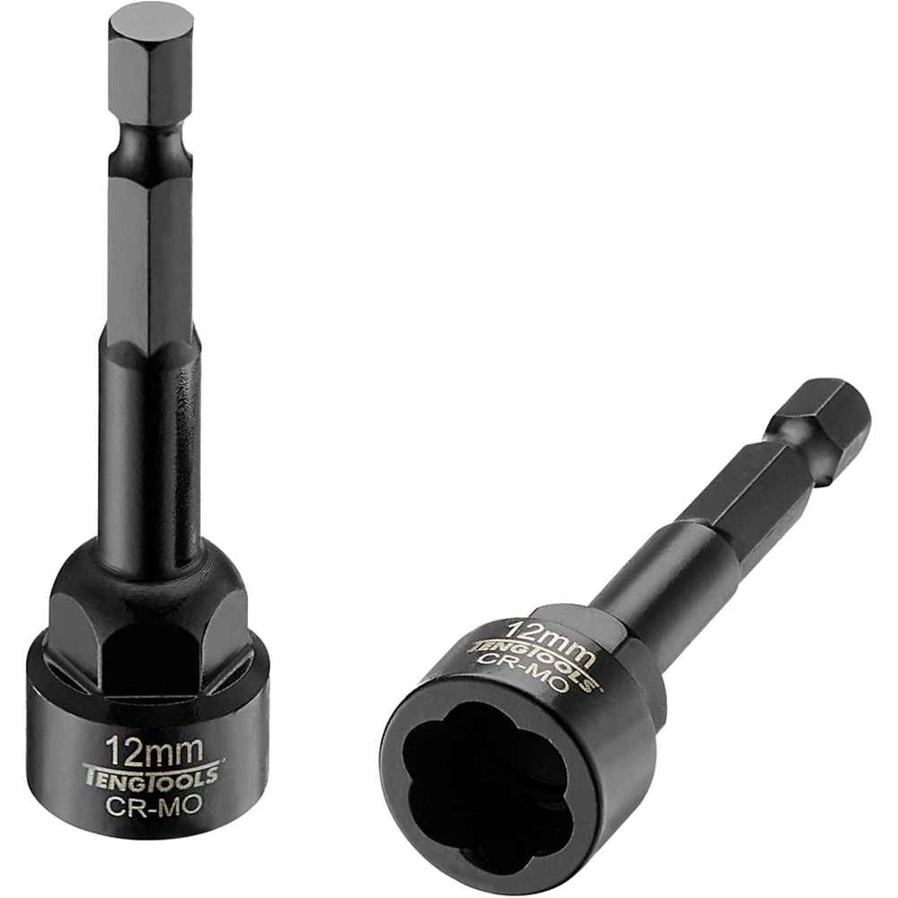 Teng 12mm 1/4in Hex Twist Extractor Cr-Mo