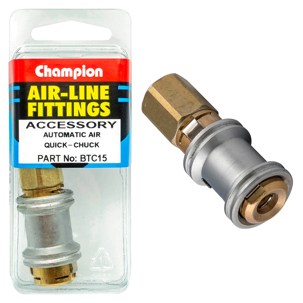 Champion Tyre Air Chuck-Quick Automatic-1/4in Female
