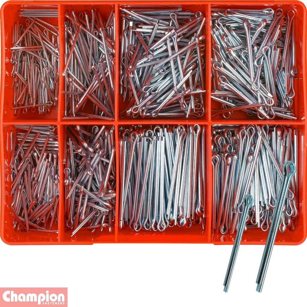 Champion 800pc Split Pin Assortment 1.6 - 3.2mm