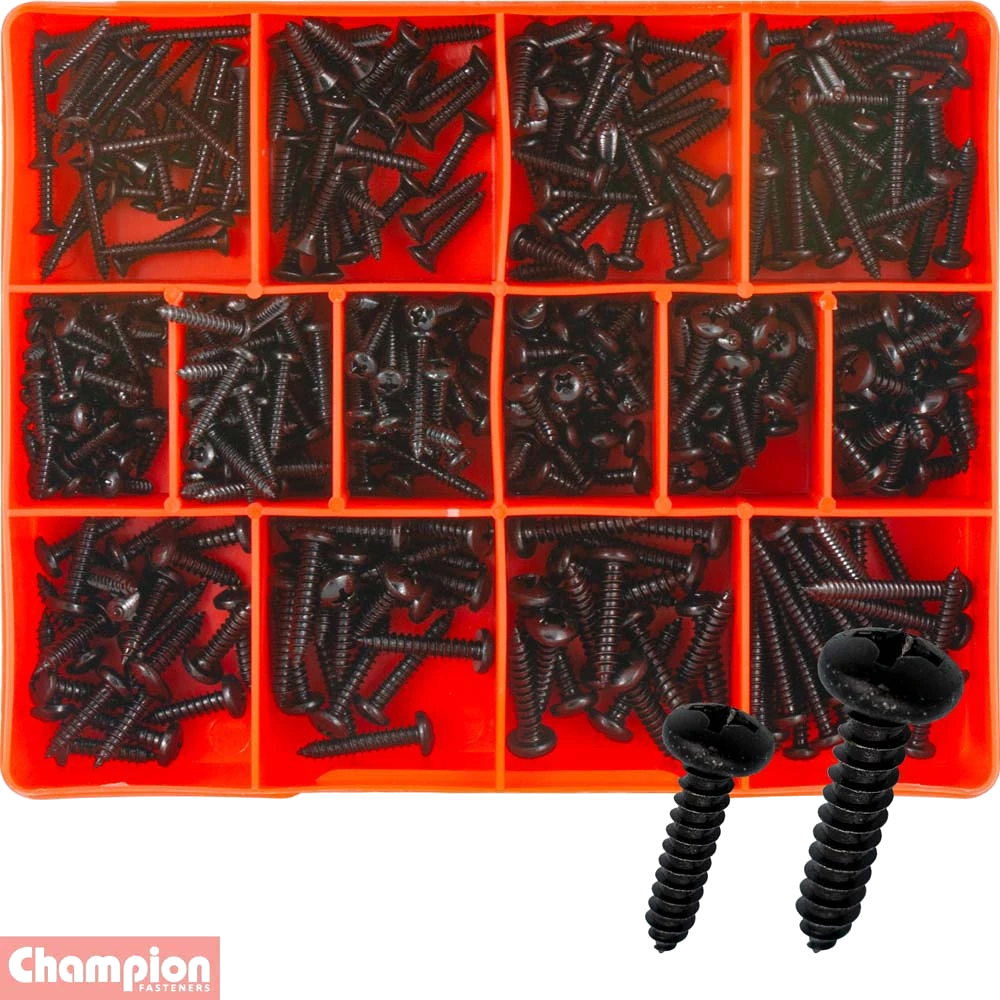 Champion 415pc Black Self Tapping Screw Assortment