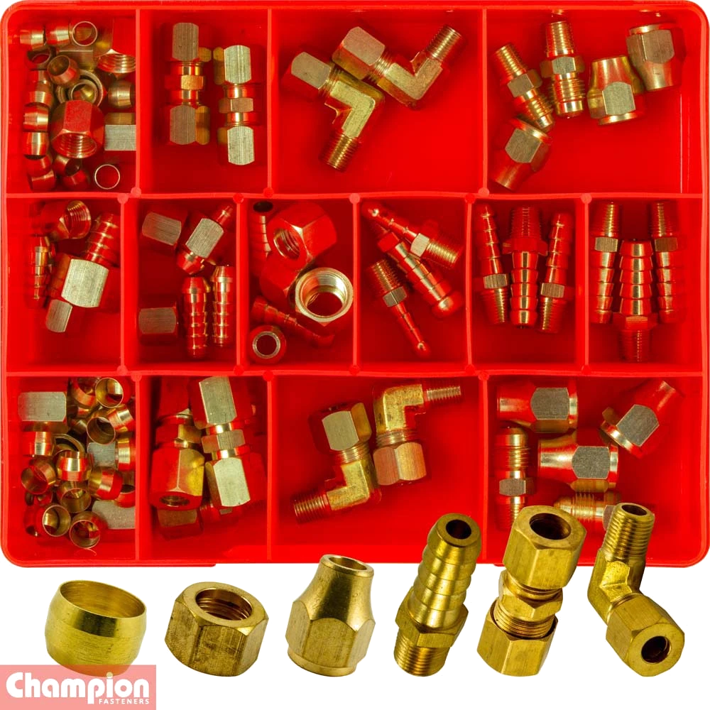 Champion 110pc Brass Adaptor Fittings Assortment