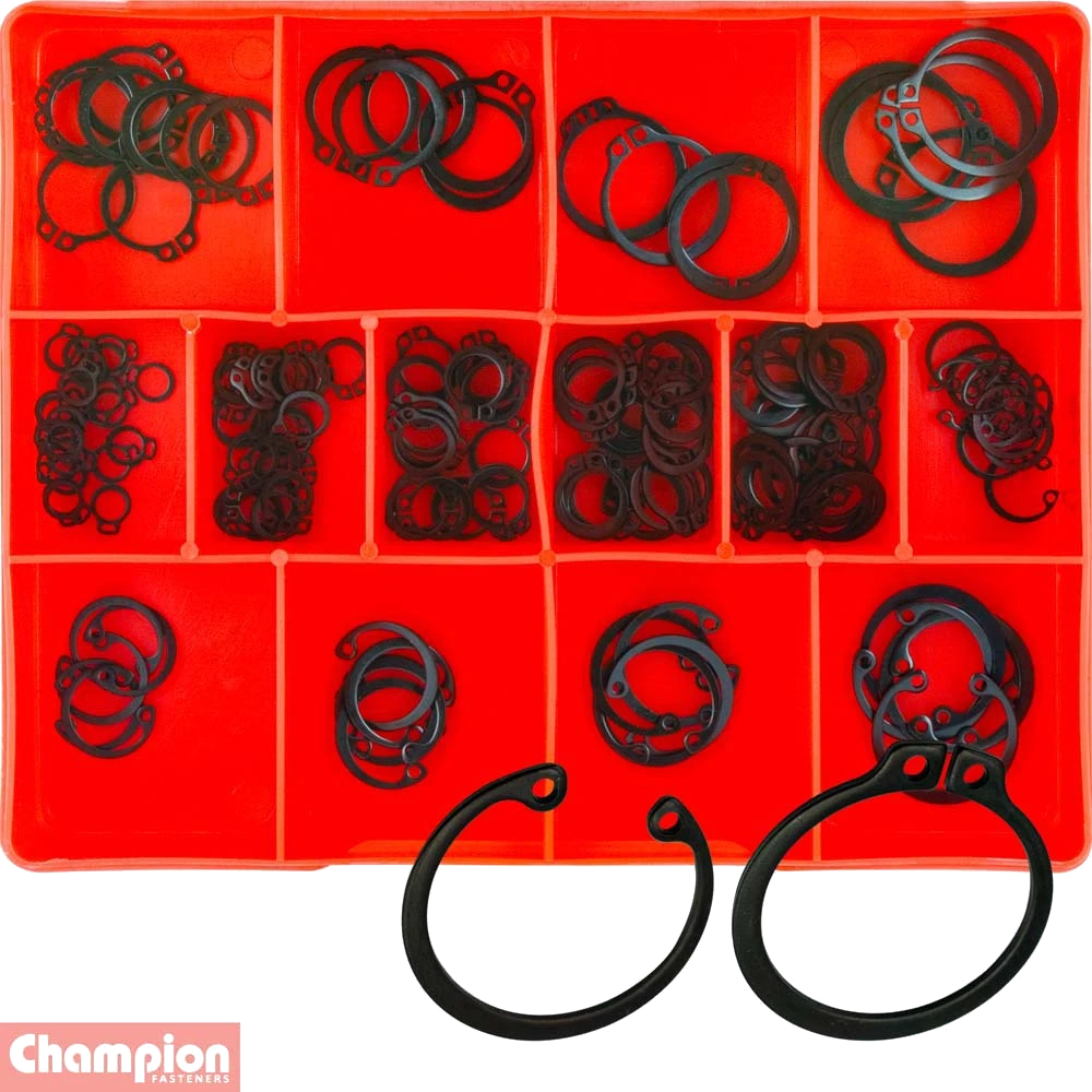 Champion 155pc Internal/External Circlip Assortment-Imperial