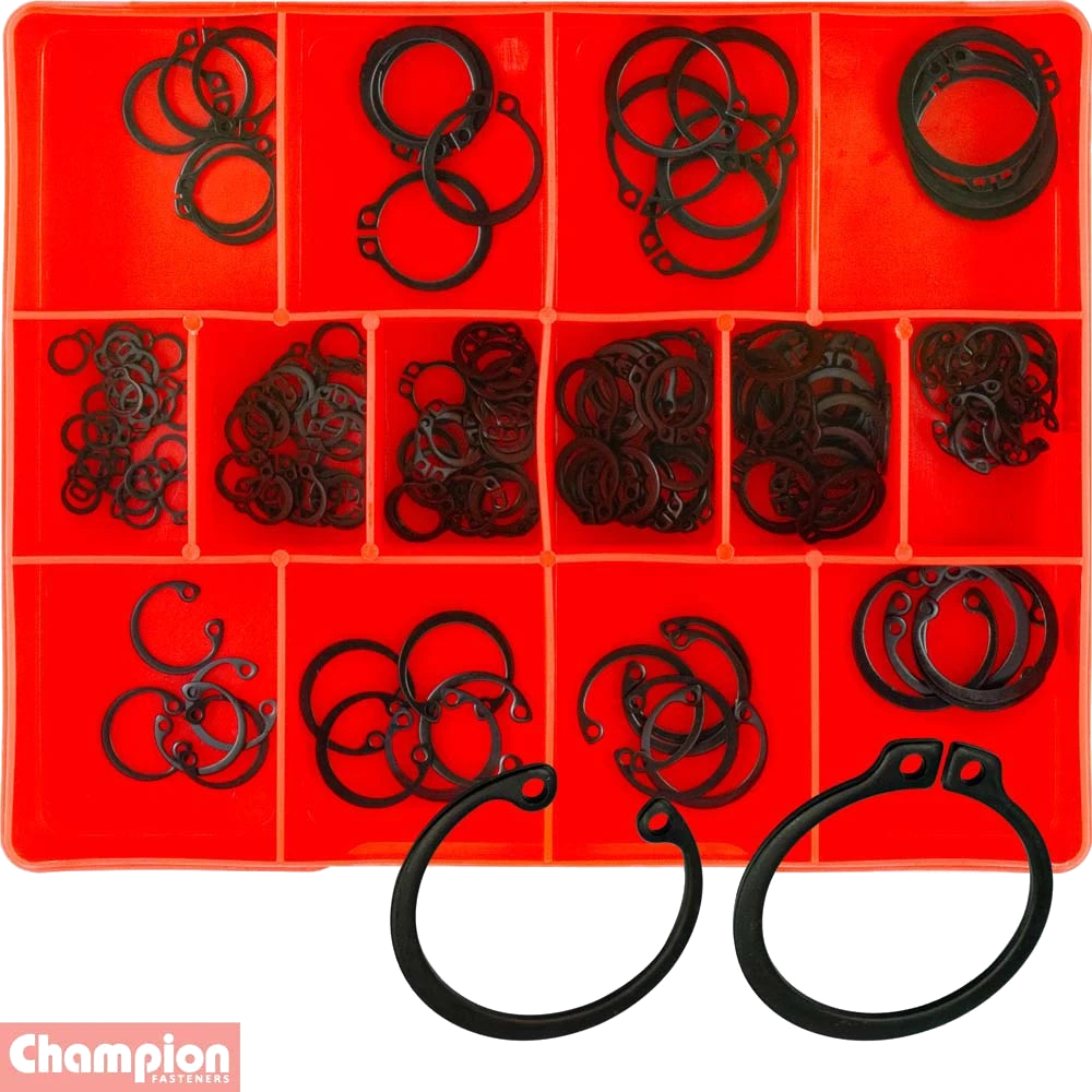 Champion 155pc Internal/External Circlip Assortment - Metric