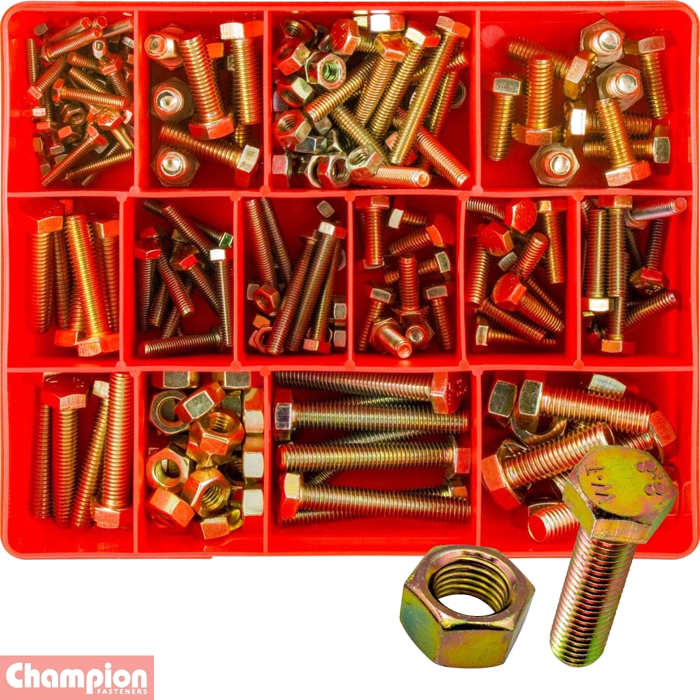 Champion 221pc Metric Set Screw & Nut Assortment