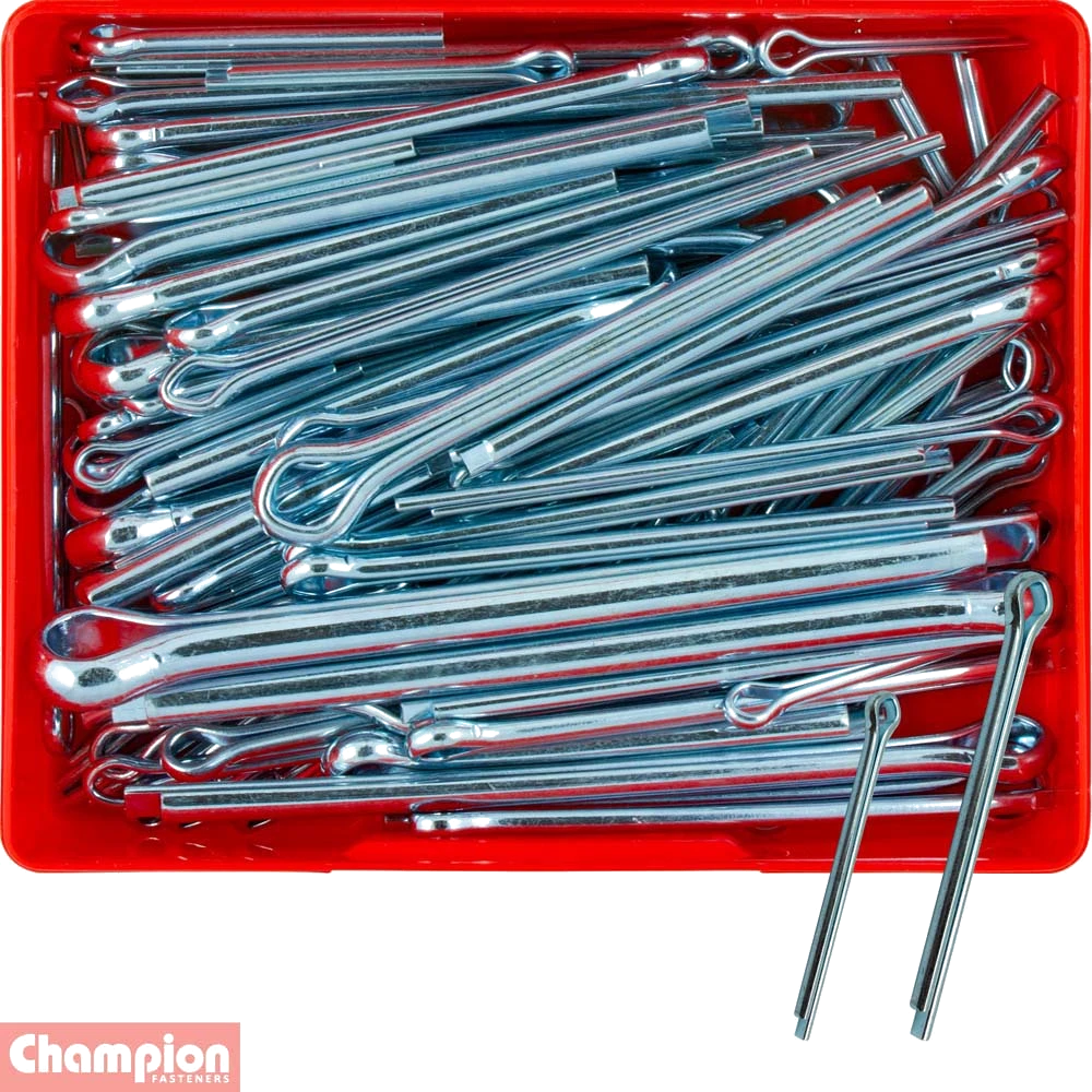 Champion 93pc Split Pin (Cotter) Assortment (Lrg Sizes) Zinc