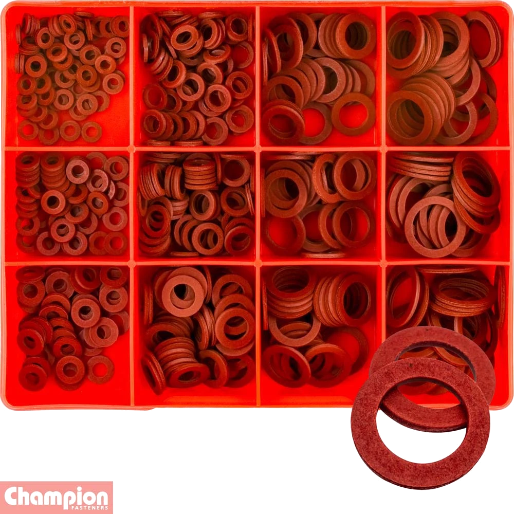 Champion 405pc 1/16in Red Fibre Washer Assortment