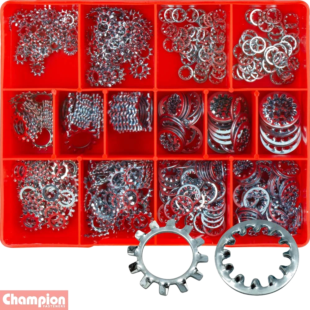 Champion 500pc Internal/External Star Washer Assortment