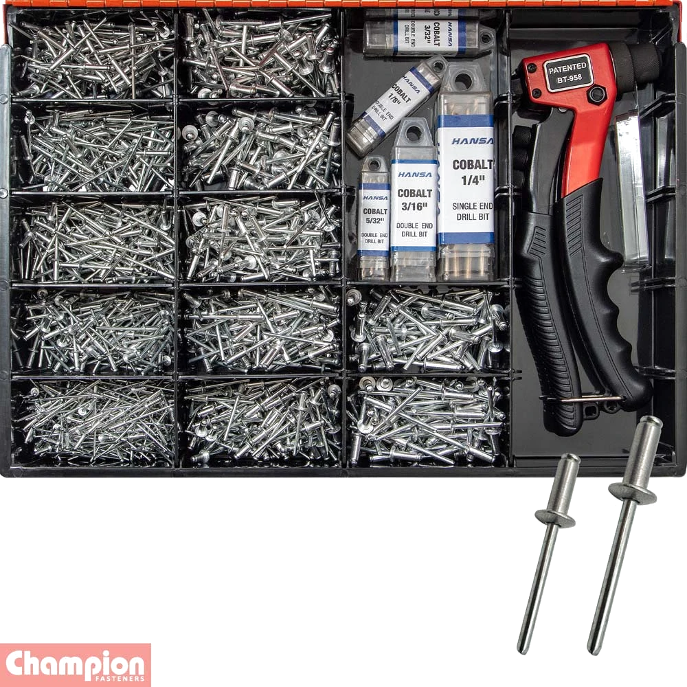 Champion 1175pc Aluminium Blind Rivet Master Kit