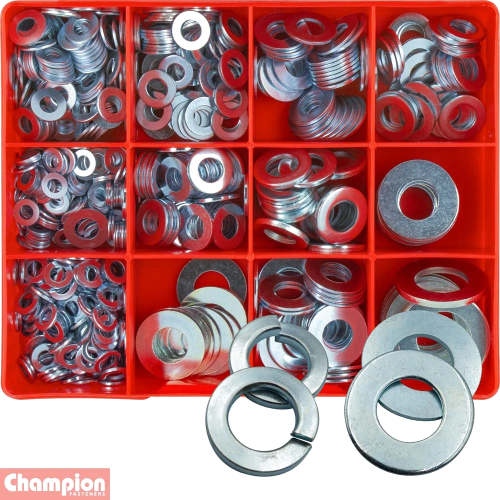 Champion 695pc Flat Steel Washer Assortment