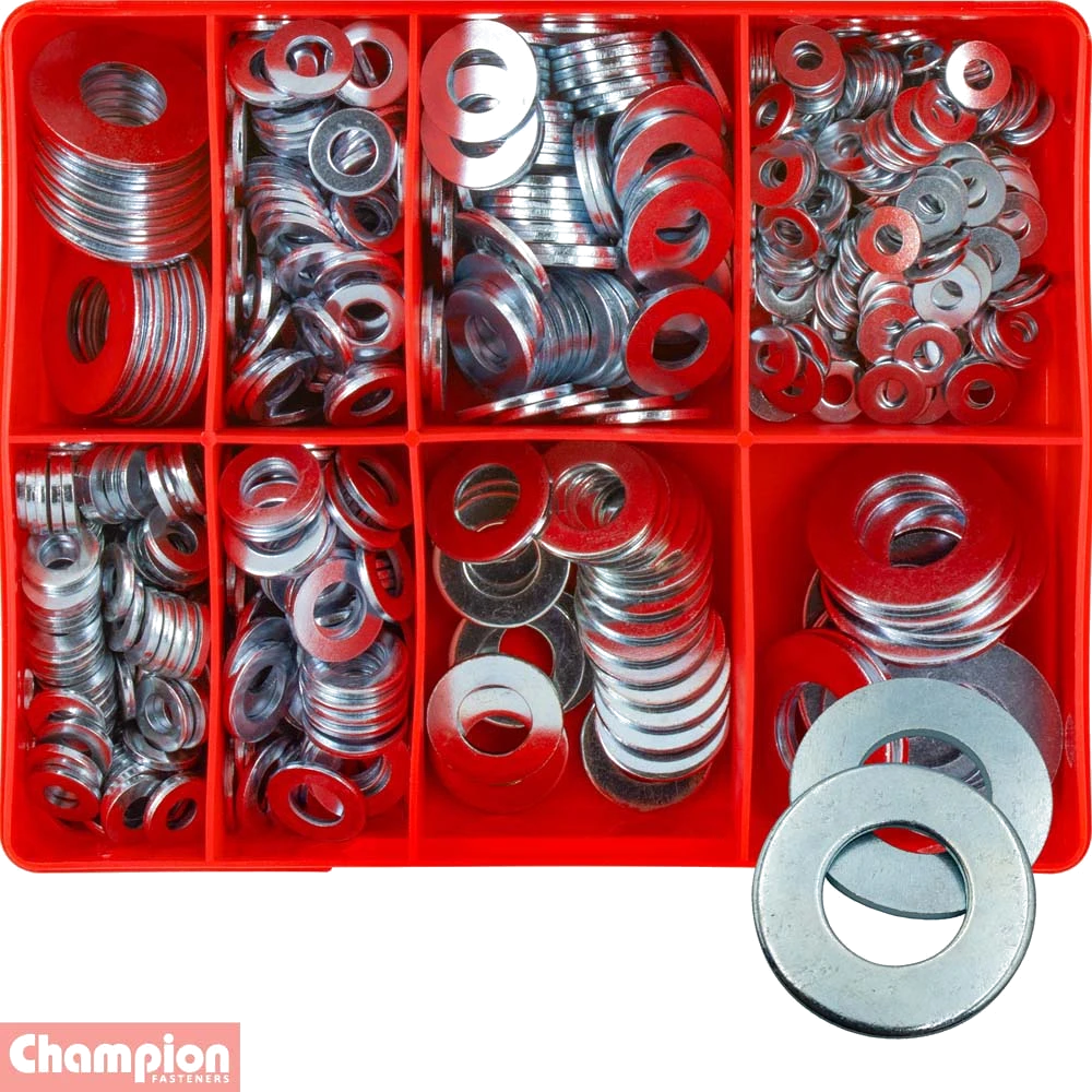 Champion 605pc Heavy Duty Flat Washer Assortment