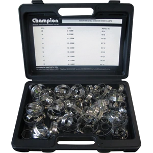 Champion Master Kit 120pc S/Steel Hose Clamp Asst (Ryco)