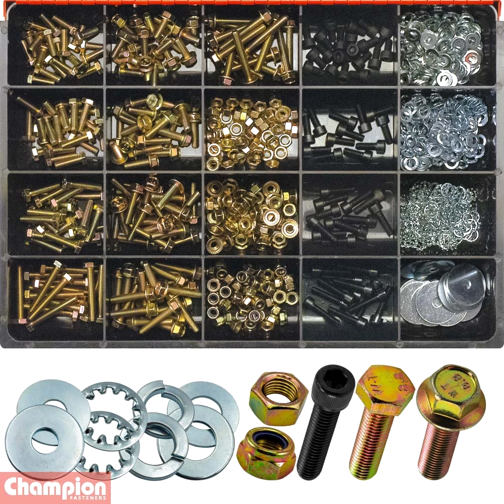 Champion Master Kit 781pc 6mm Bolt & Nut Asst GR8.8