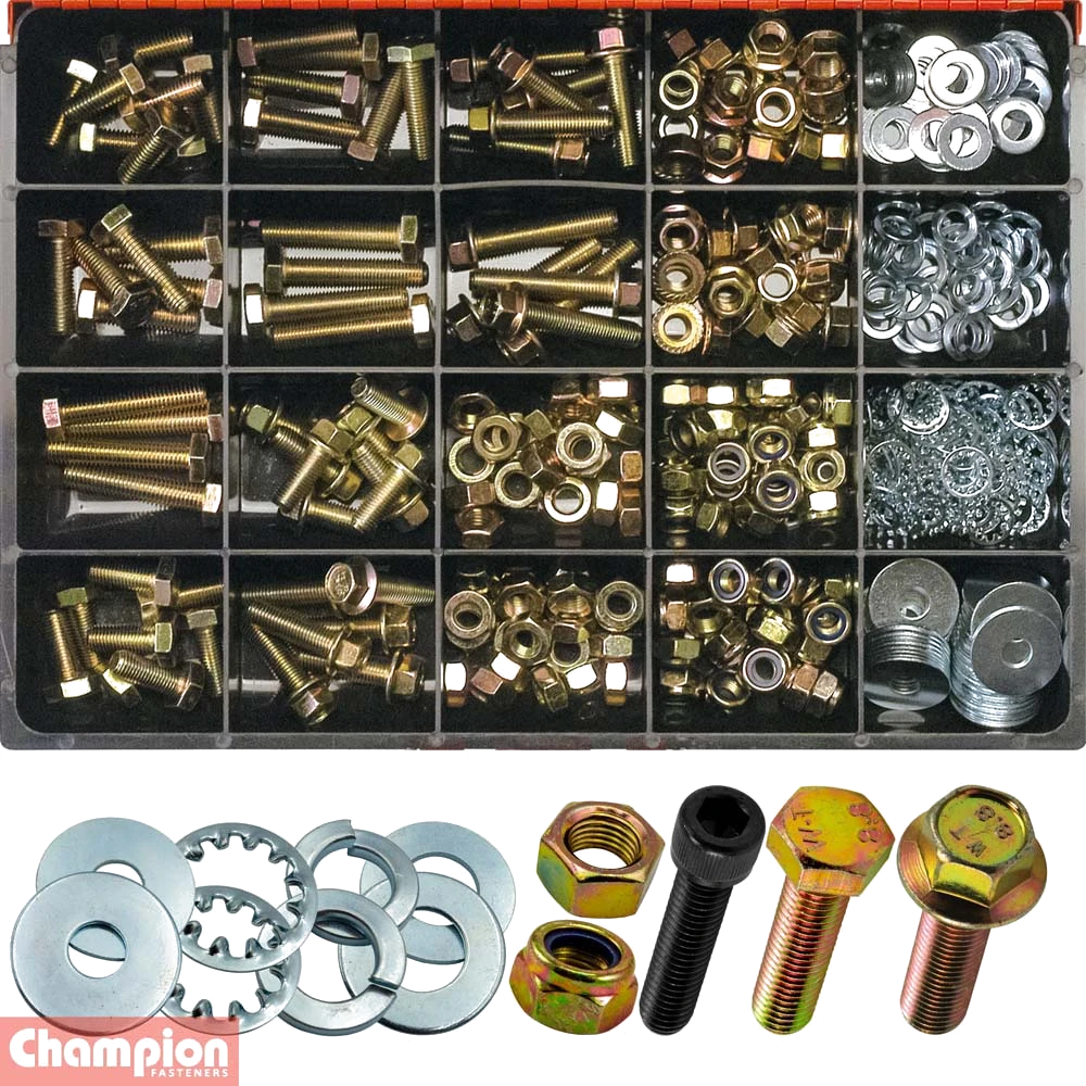 Champion Master Kit 401pc 10mm Bolt & Nut Asst GR8.8