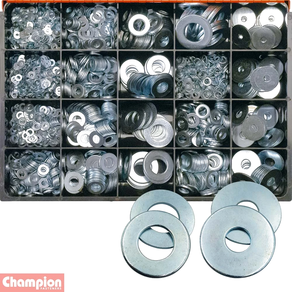 Champion Master Kit 2190pc Metric & Imp Flat Washer Asst