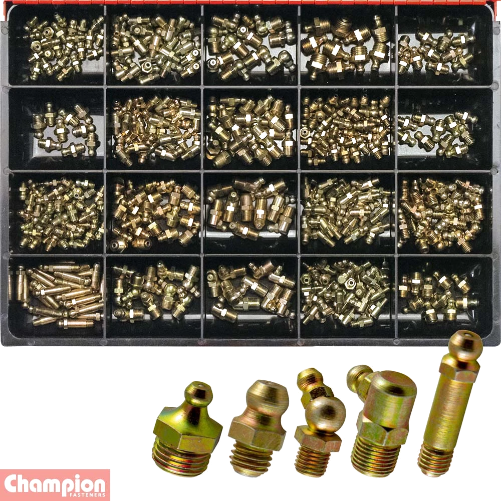 Champion Master Kit 415pc Metric & Imp Grease Nipple Asst