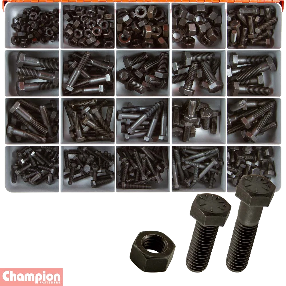 Champion Master Kit 364pc Metric Bolt & Nut Asst GR10.9