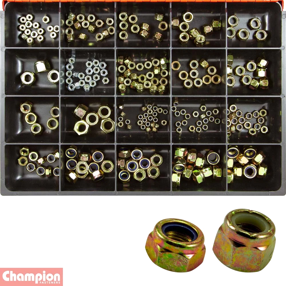 Champion Master Kit 248pc Nylon Insert Self-Locking Nuts