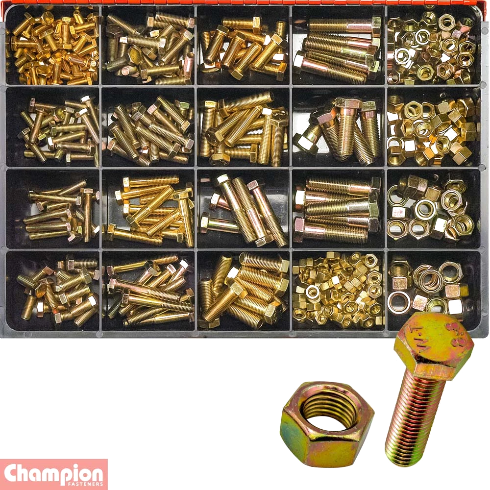 Champion Master Kit 365pc UNF Bolt Set Screw & Nut Asst