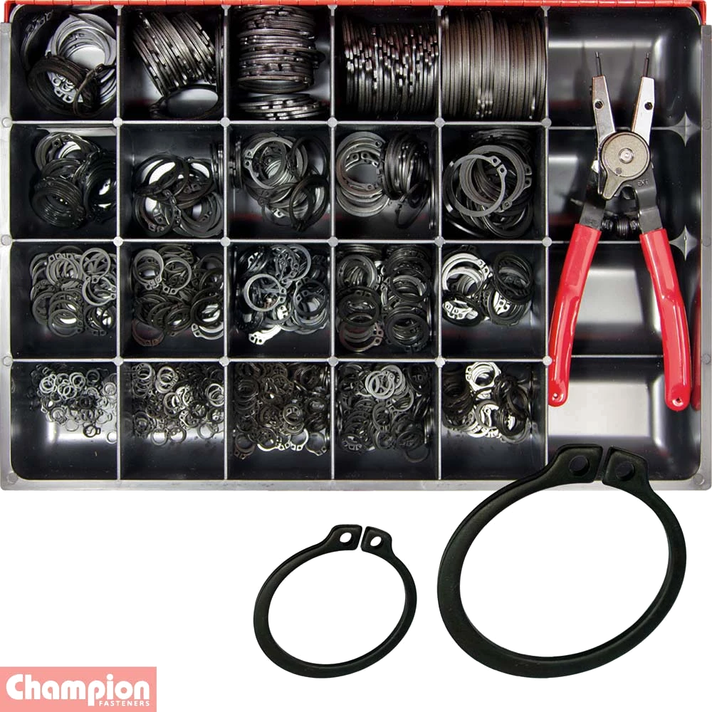 Champion Master Kit 926pc Metric External Circlip Assortment