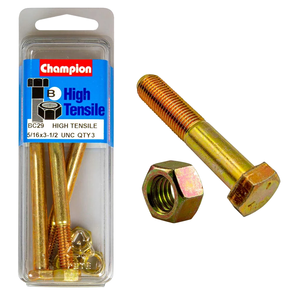 Champion 3-1/2in x 5/16in Bolt And Nut (B)
