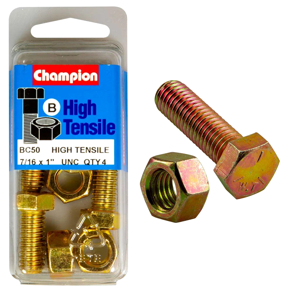 Champion 1 x 7/16in Set Screw & Nut (B) - GR5