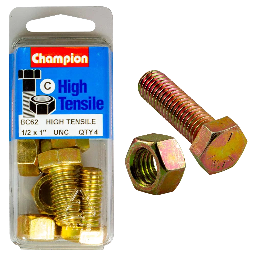 Champion 1in x 1/2in Set Screw & Nut (C) - GR5