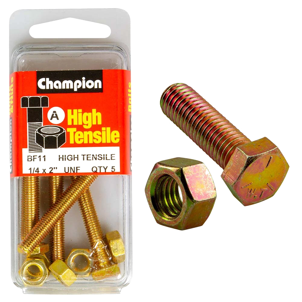 Champion 2in x 1/4in Set Screw & Nut (A) - GR5