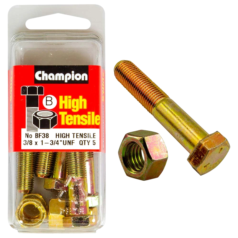Champion 1-3/4in x 3/8in Bolt And Nut (B) - GR5