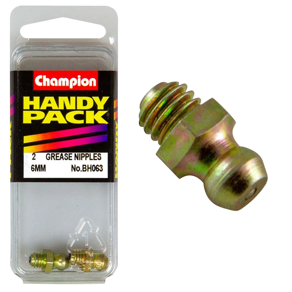 Champion 6mm Straight Grease Nipples