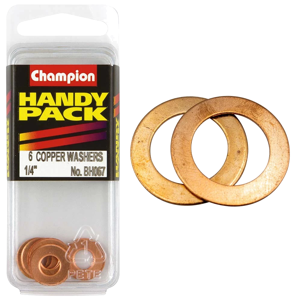 Champion 1/4in x 9/6 Copper Washer 20G