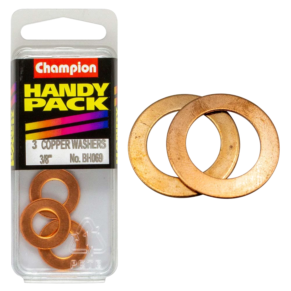 Champion 3/8in x 3/4in Copper Washer 20G