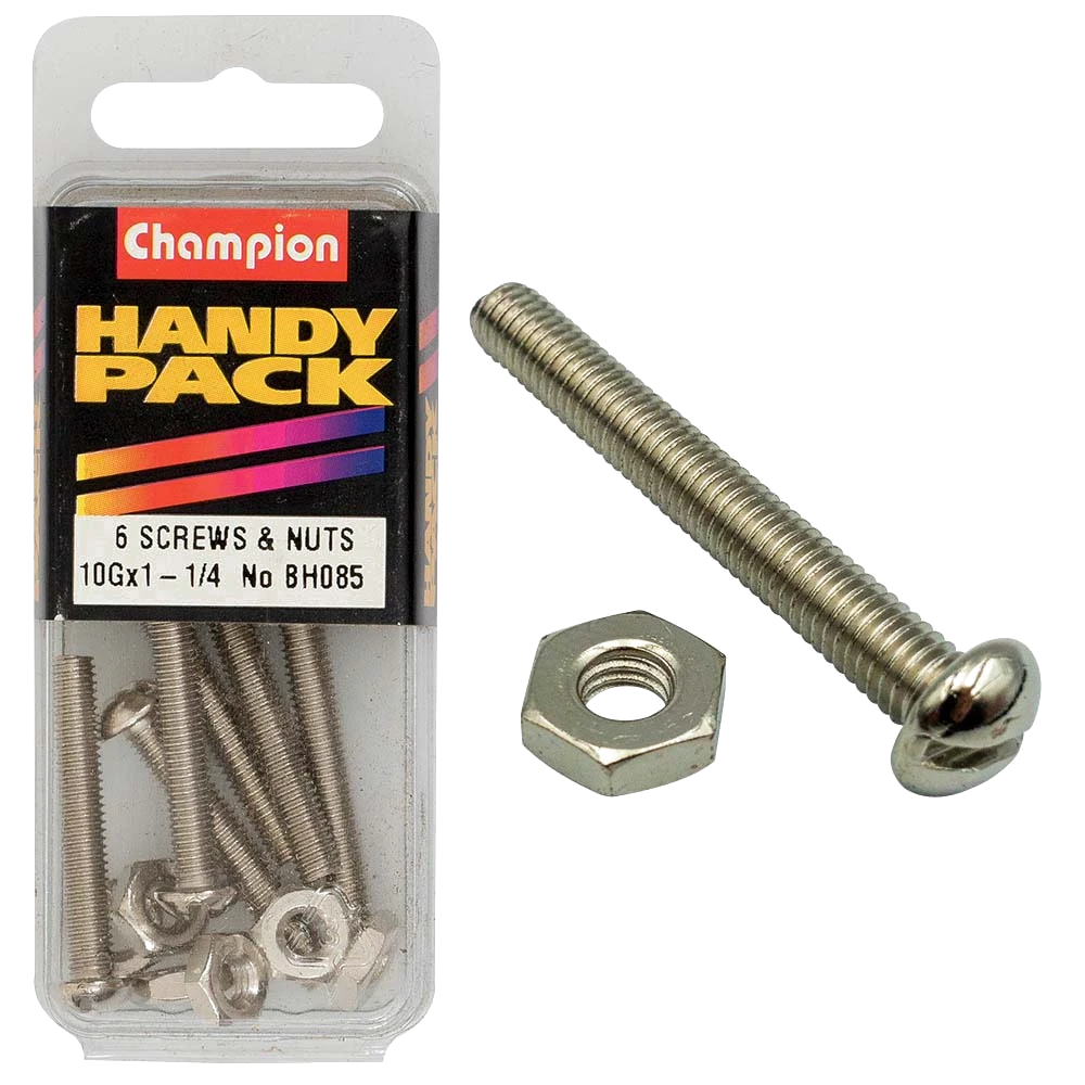 Champion 10/32in x 1-1/4in Fine Set Screw & Nut