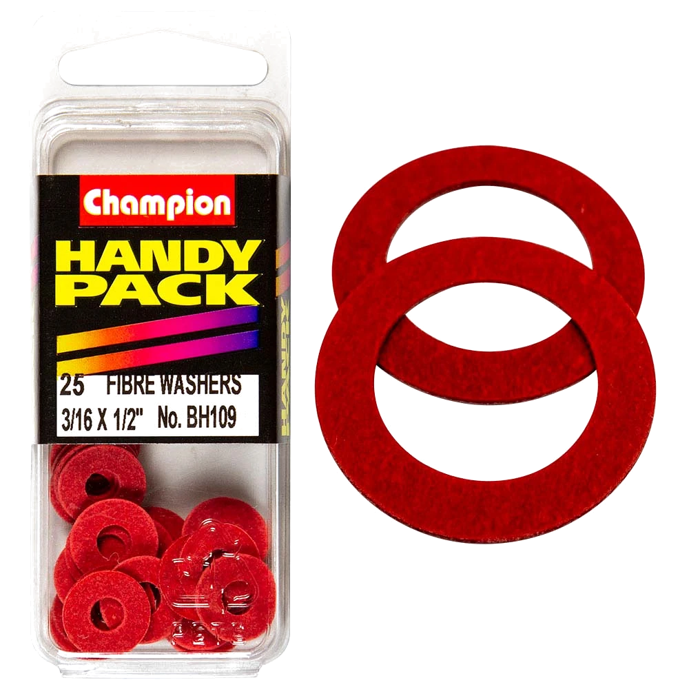 Champion 3/16in x 1/2in Fibre Washer 1/32in Thick
