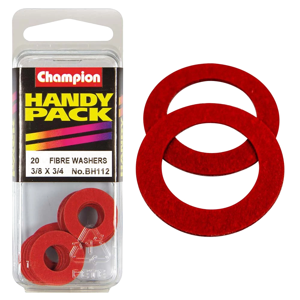 Champion 3/8in x 3/4in Fibre Washer 1/32in Thick
