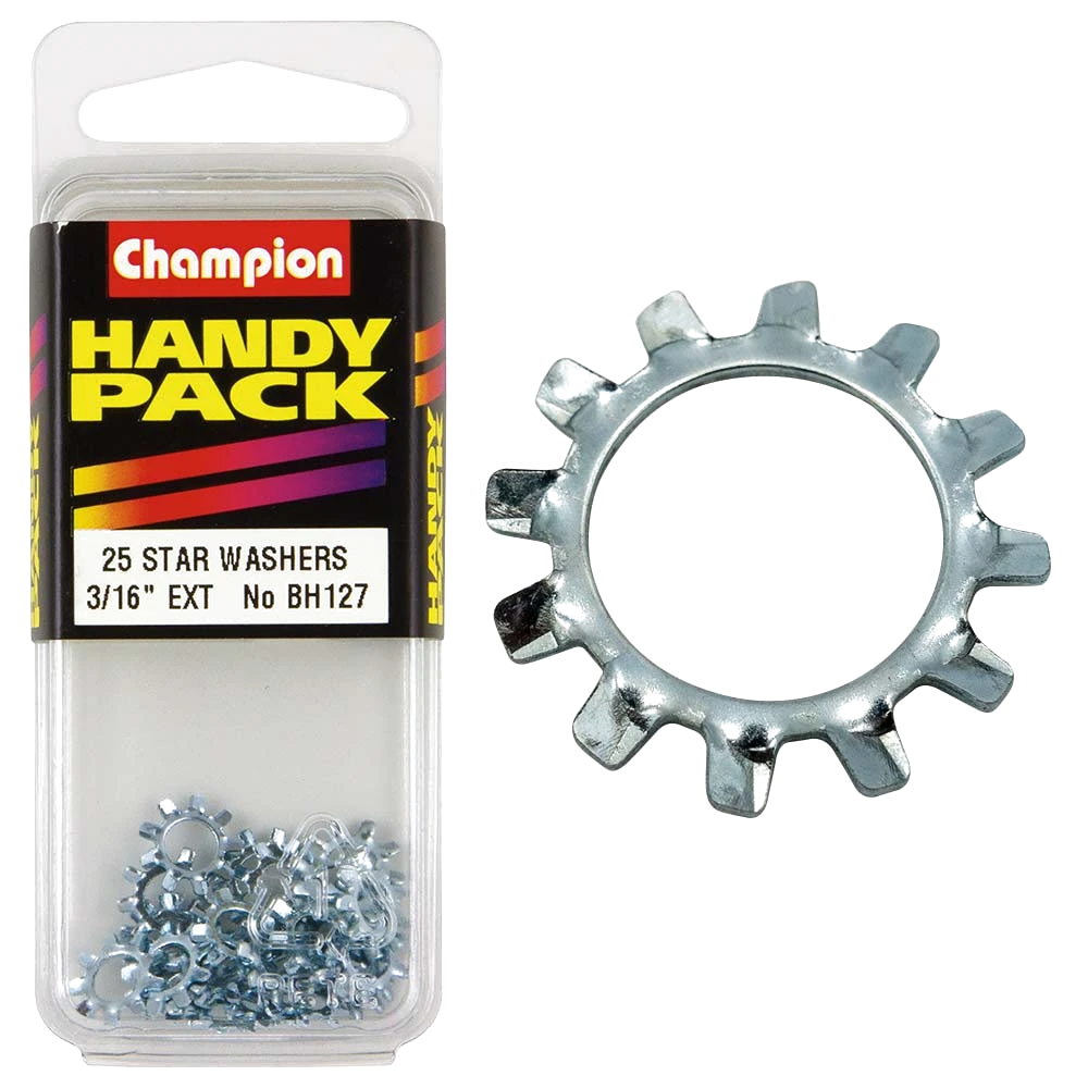 Champion 3/16in External Star Washer