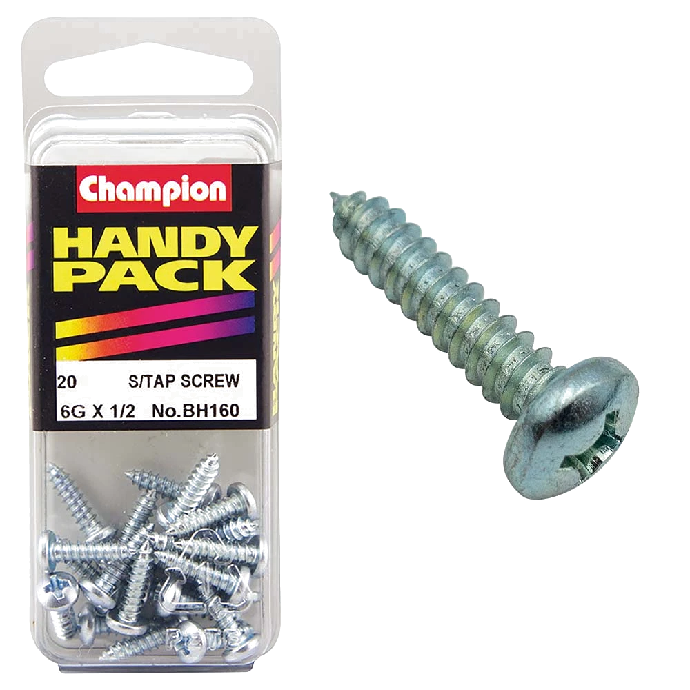 Champion 6G x 1/2in Self Tap Set Screw - Pan HD