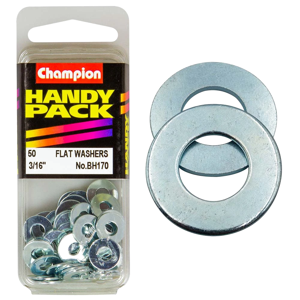 Champion 3/16in Flat Steel Washer