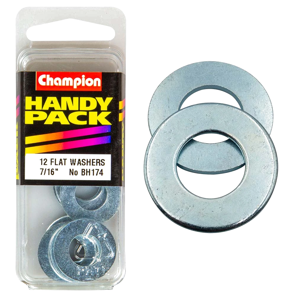 Champion 7/16in Flat Steel Washer