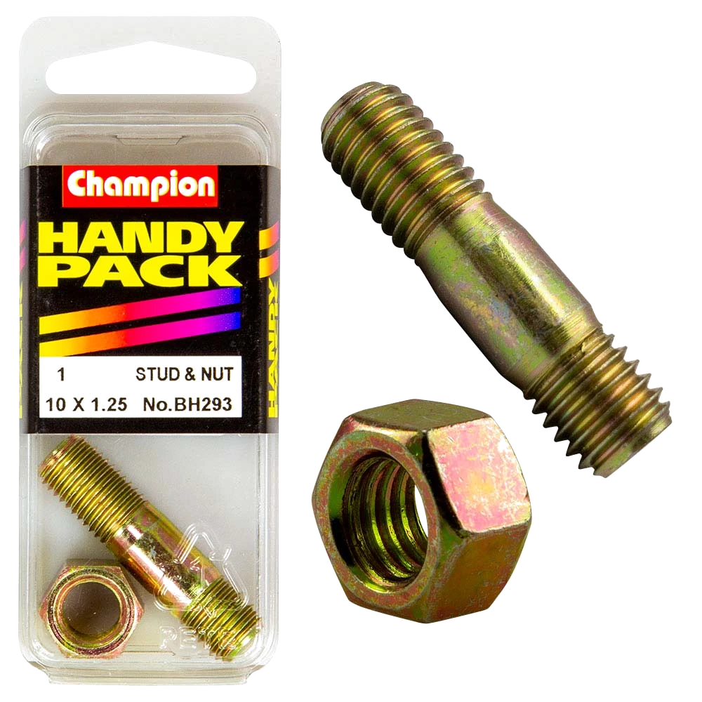 Champion M10 x 1.25 x 43 Manifold Stud & Nut