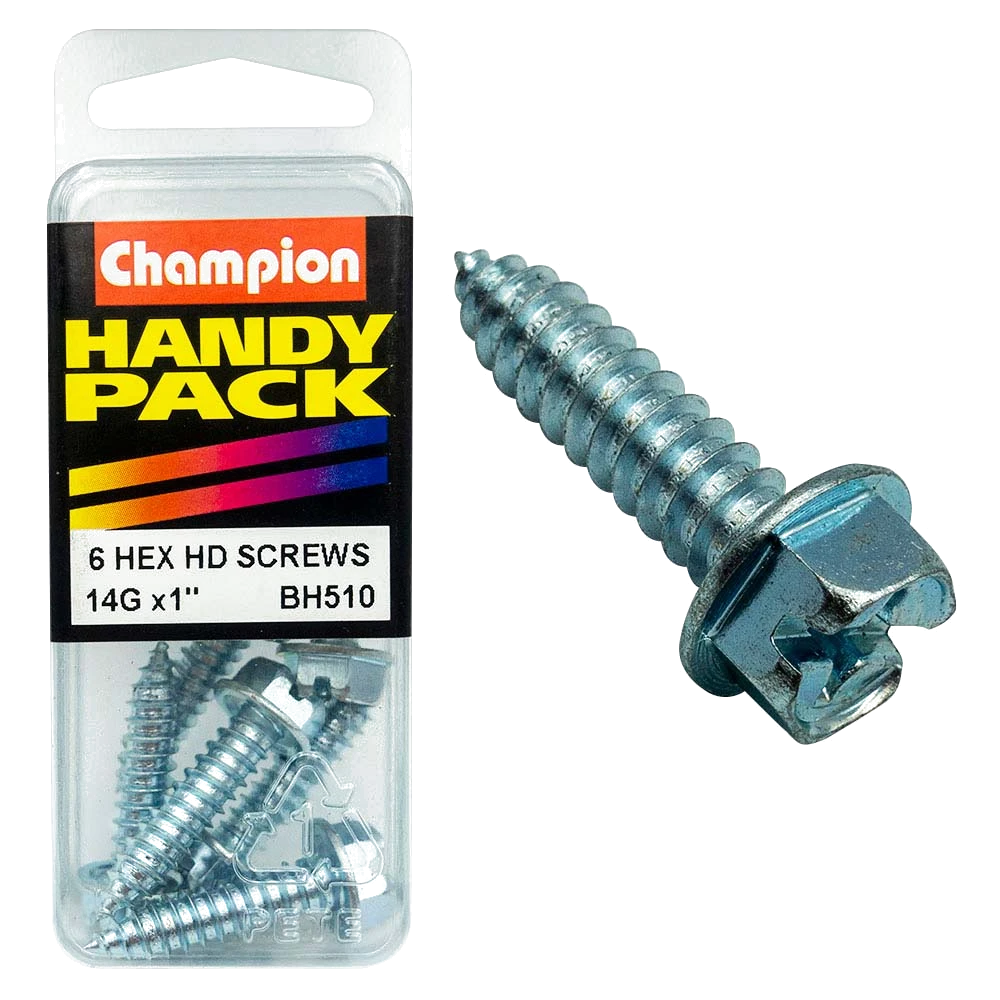 Champion 14G x 1 S/Tap Set Screw - Hex HD